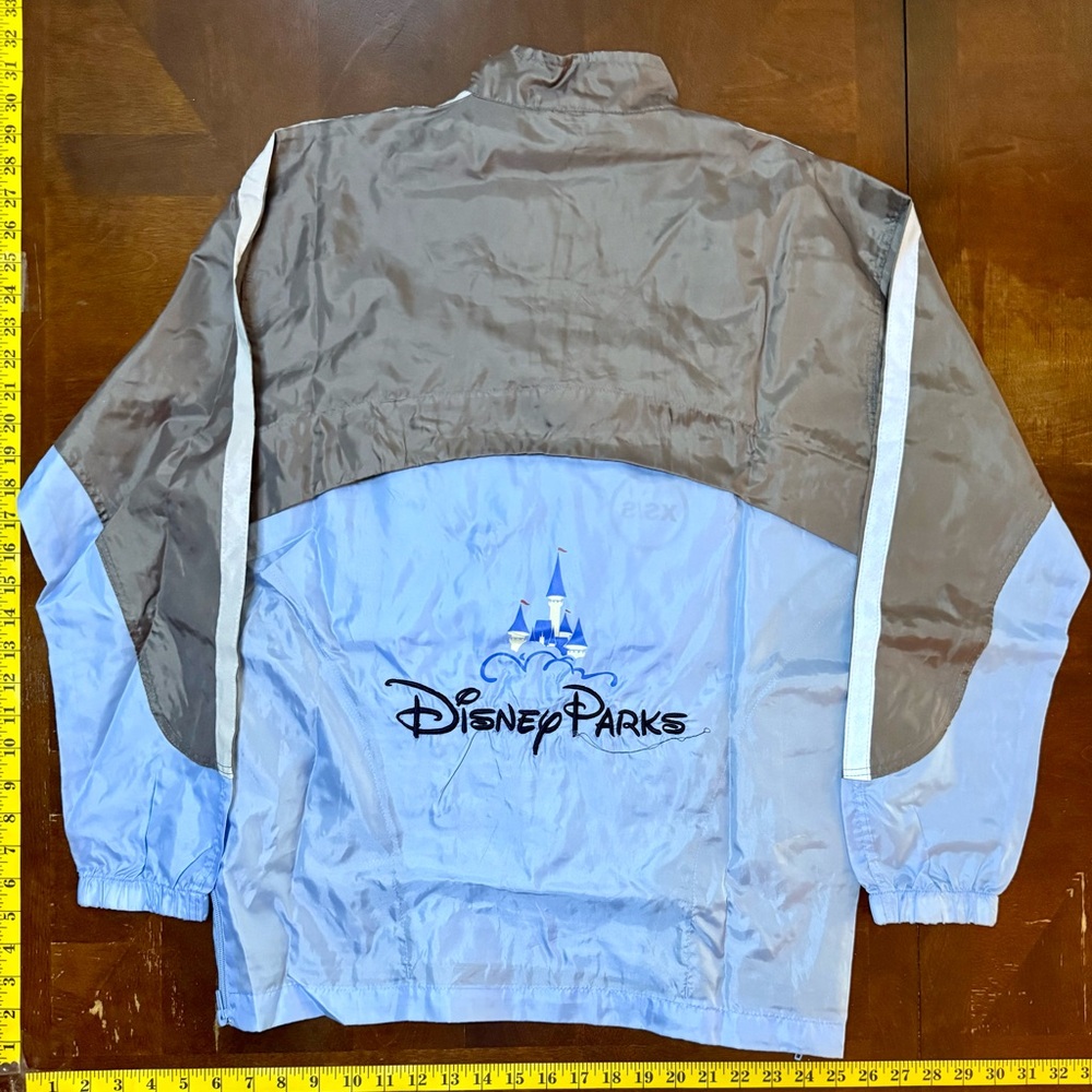 Disney Parks Blue Grey quarter zip lightweight Windbreaker Jacket